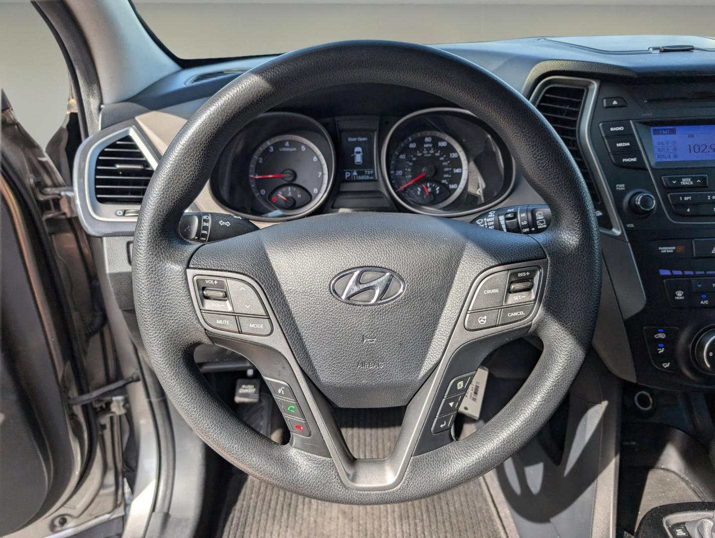 2015 /Gray Hyundai Santa Fe Sport (5XYZT3LB6FG) with an Regular Unleaded I-4 2.4 L/144 engine, 6-Speed Automatic w/OD transmission, located at 804 22nd Ave, Phenix City, AL, 36870, (334) 297-1860, 32.484749, -85.024475 - 2015 Hyundai Santa Fe Sport - Photo#14