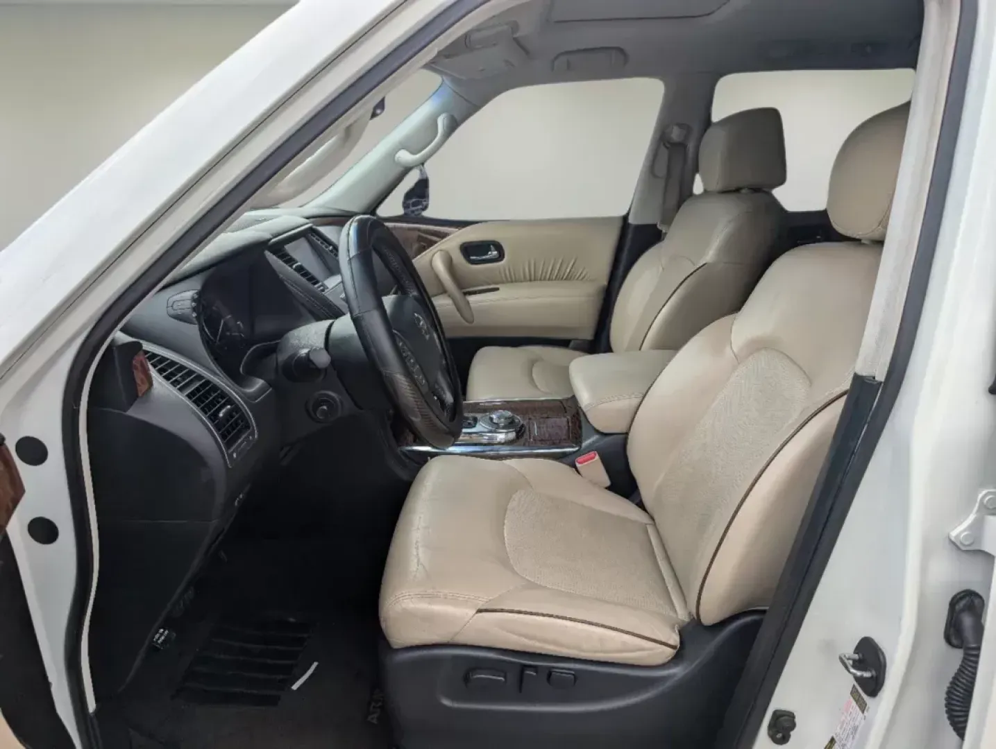 2017 /Almond Nissan Armada Platinum (JN8AY2NC3H9) with an Regular Unleaded V-8 5.6 L/339 engine, 7-Speed Automatic w/OD transmission, located at 3959 U.S. 80 W, Phenix City, AL, 36870, (334) 297-4885, 32.469296, -85.135185 - 2017 Nissan Armada Platinum - Photo#10