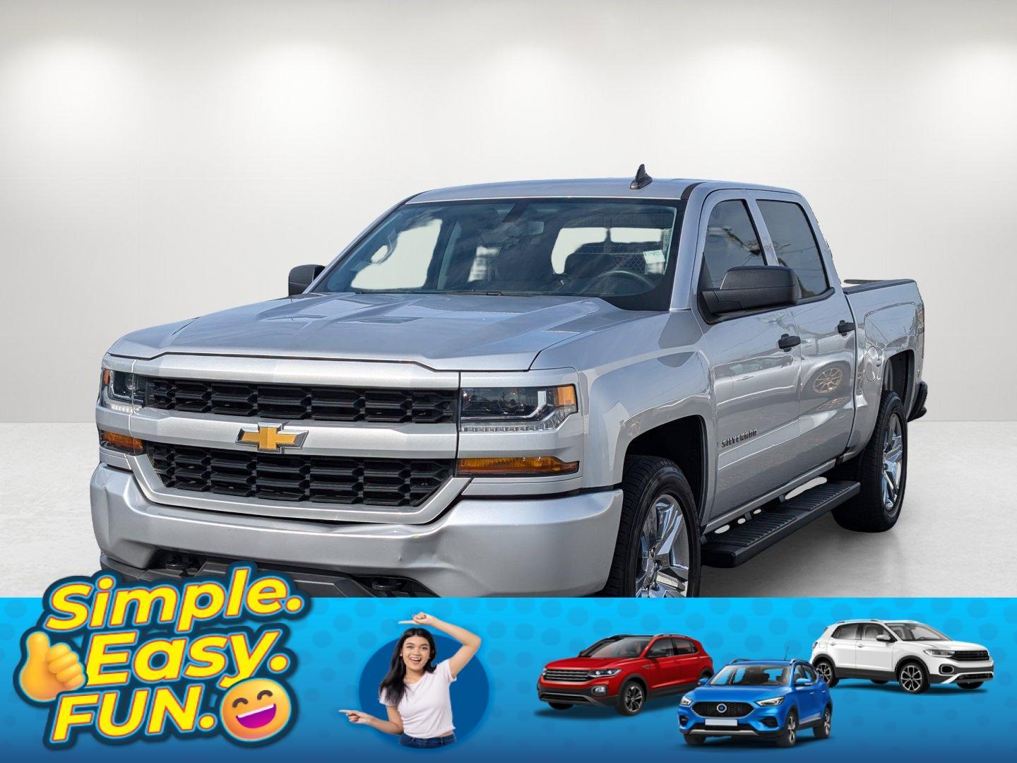 2018 /Dark Ash with Jet Black Interior Accents Chevrolet Silverado 1500 Custom (3GCPCPEC8JG) with an Gas V8 5.3L/325 engine, 6-Speed Automatic transmission, located at 3959 U.S. 80 W, Phenix City, AL, 36870, (334) 297-4885, 32.469296, -85.135185 - 2018 Chevrolet Silverado 1500 Custom - Photo#0