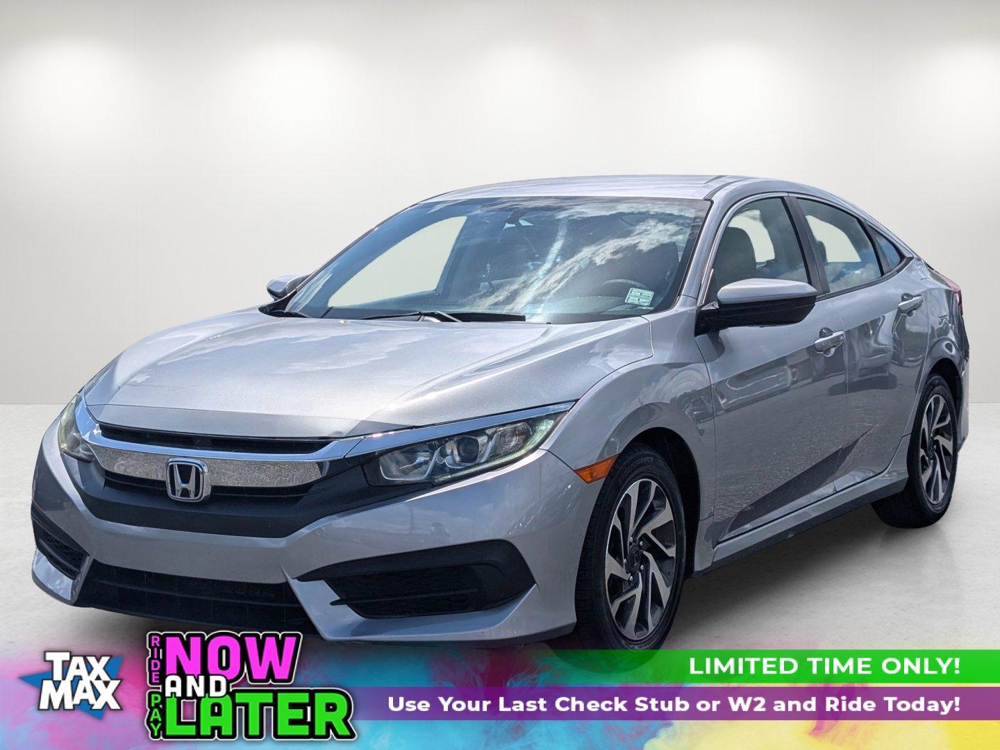 2018 Honda Civic Sedan LX (19XFC2F52JE) with an Regular Unleaded I-4 2.0 L/122 engine, 1-Speed CVT w/OD transmission, located at 3959 U.S. 80 W, Phenix City, AL, 36870, (334) 297-4885, 32.469296, -85.135185 - 2018 Honda Civic Sedan LX - Photo#0