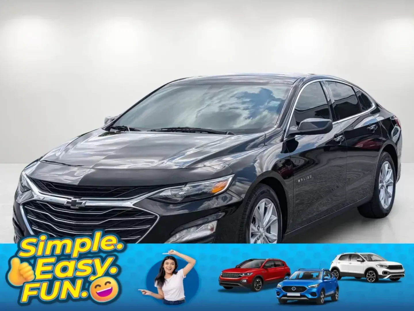 2019 /Jet Black Chevrolet Malibu LT (1G1ZD5ST4KF) with an Turbocharged Gas I4 1.5L/91 engine, 1-Speed Automatic transmission, located at 3959 U.S. 80 W, Phenix City, AL, 36870, (334) 297-4885, 32.469296, -85.135185 - 2019 Chevrolet Malibu LT - Photo#0