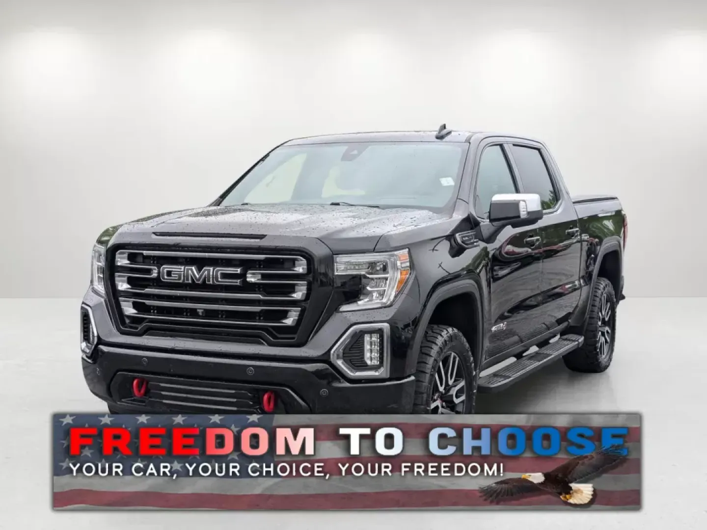 2019 /Jet Black with Kalahari accents GMC Sierra 1500 AT4 (3GTP9EED0KG) with an Gas V8 5.3L engine, 10-Speed Automatic transmission, located at 3959 U.S. 80 W, Phenix City, AL, 36870, (334) 297-4885, 32.469296, -85.135185 - Discover the exhilarating blend of power, style, and technology with this stunning 2019 GMC Sierra 1500 AT4, available now at Gils Auto in Phenix City, AL. Whether you're a weekend adventurer seeking thrilling off-road experiences or a practical individual looking for a reliable vehicle for your dai - Photo#0