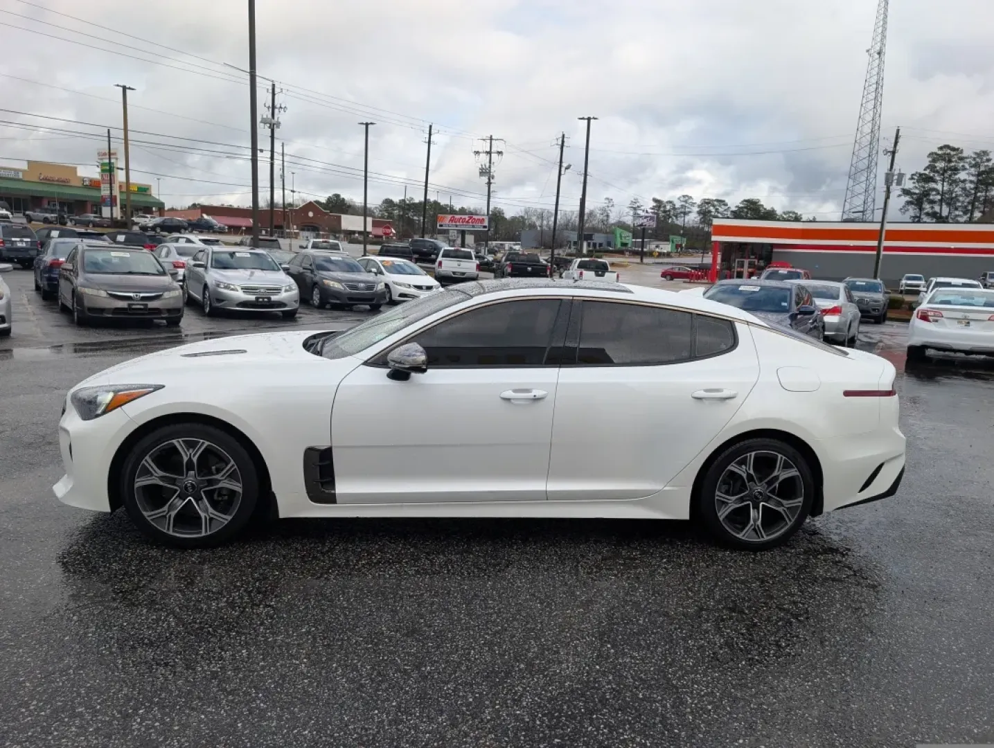2020 /Black Kia Stinger GT-Line (KNAE15LA6L6) with an Other engine, located at 3959 U.S. 80 W, Phenix City, AL, 36870, (334) 297-4885, 32.469296, -85.135185 - Are you ready to elevate your driving experience? Imagine cruising through Phenix City in a sleek 2020 Kia Stinger GT-Line, perfect for weekend getaways or daily commutes. With a stunning Snow White Pearl exterior and luxurious black leather interior, this sedan embodies sophistication and performan - Photo#7